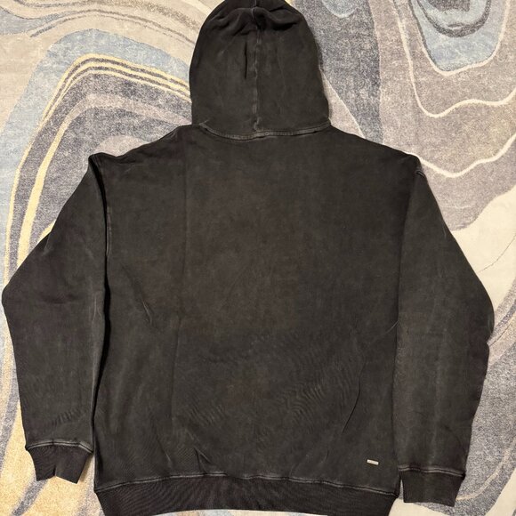 Amiri Black Ripped Logo Hoodie Pullover Mens Size Large - Picture 2 of 4